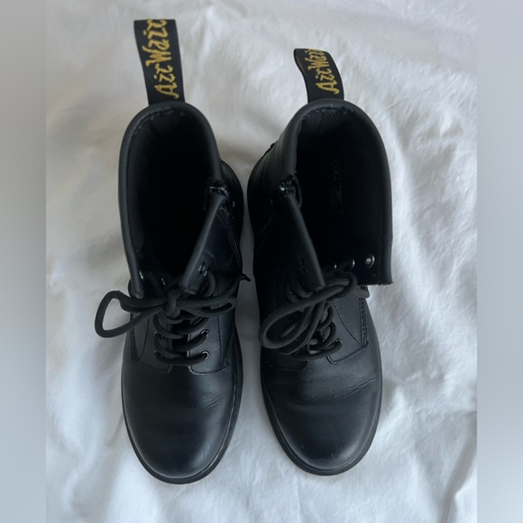 Dr. Martens 1460 Black Leather Lace-Up Boots with Side Zippers - Picture 4 of 7